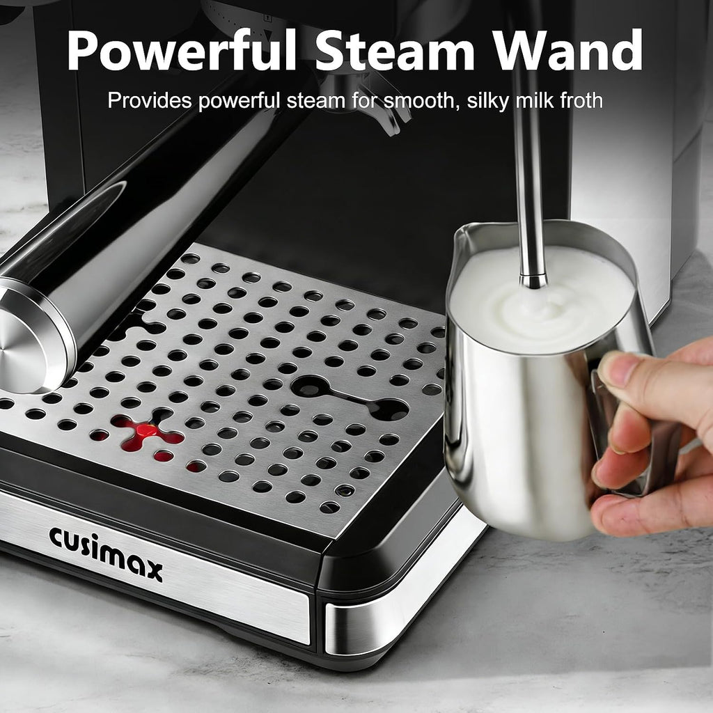 Espresso Machine with Grinder, 20 Bar Professional Expresso Coffee Machines with Milk Frother Steam Wand, Espresso