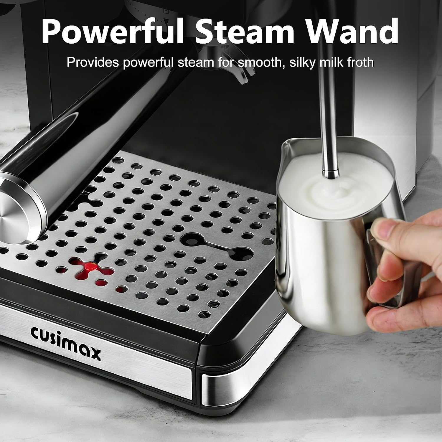 Espresso Machine with Grinder, 20 Bar Professional Expresso Coffee Machines with Milk Frother Steam Wand, Espresso