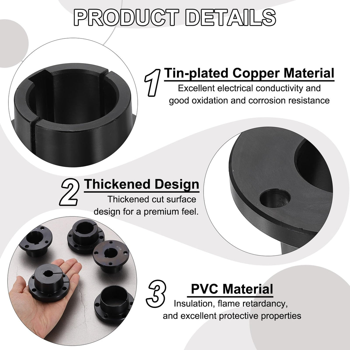 DTGN Split Taper Bushing 30mm Bore C45 Steel Locking Bushings