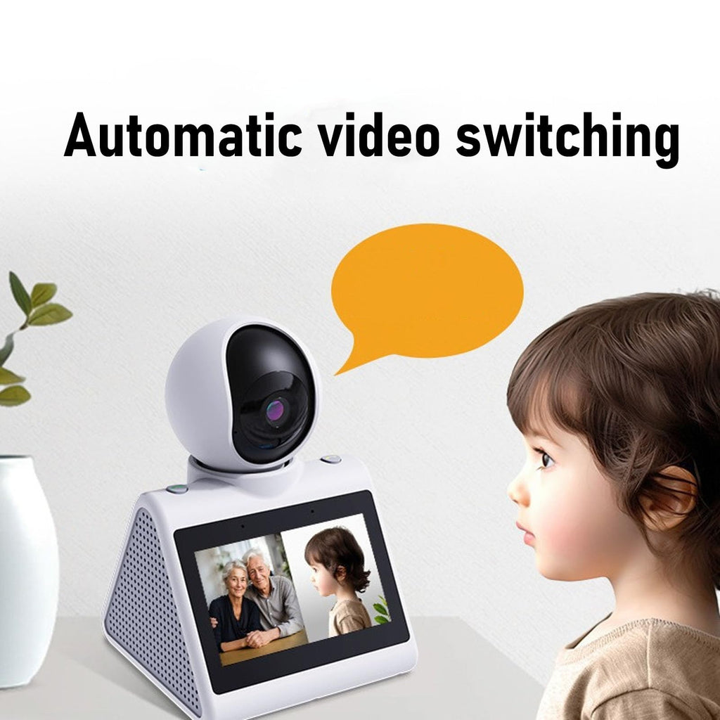 Two Way Video Camera, 2K Video Calling Smart Camera with HD Screen, Support SD Card, Indoor Security Camera for