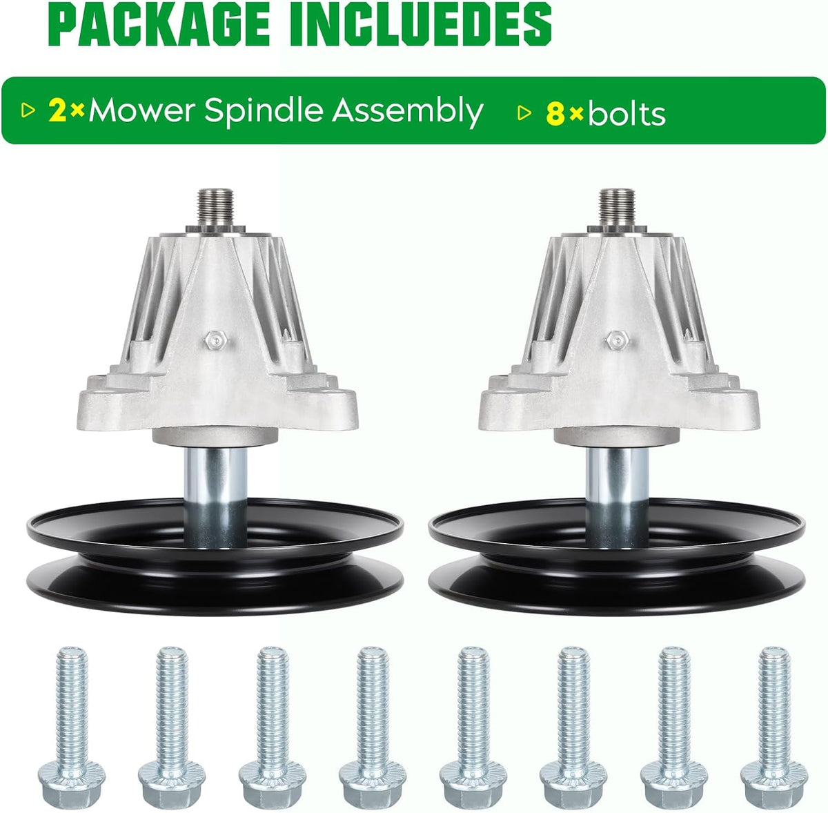 618-04822 LT1500 LTX1042 Spindle Assembly with Pulley Fit for 42'' Deck Troy-Bilt Cub Cadet LTX1040, 60" Deck ZT1-60