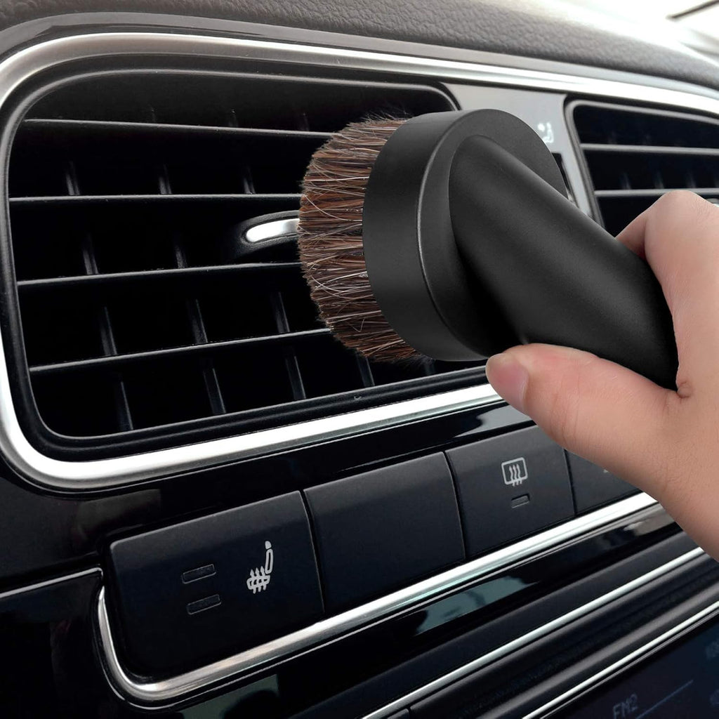 4Pcs Soft Bristle Vacuum Brush Round Brush Vacuum Attachment Universal Vacuum Dust Brush for Most Vacuum Cleaners