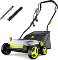 Electric Lawn Dethatcher Scarifier 15 Amp: DEKOPRO 15-inch Lawn Dethatcher and Aerator with 5-Position Depth