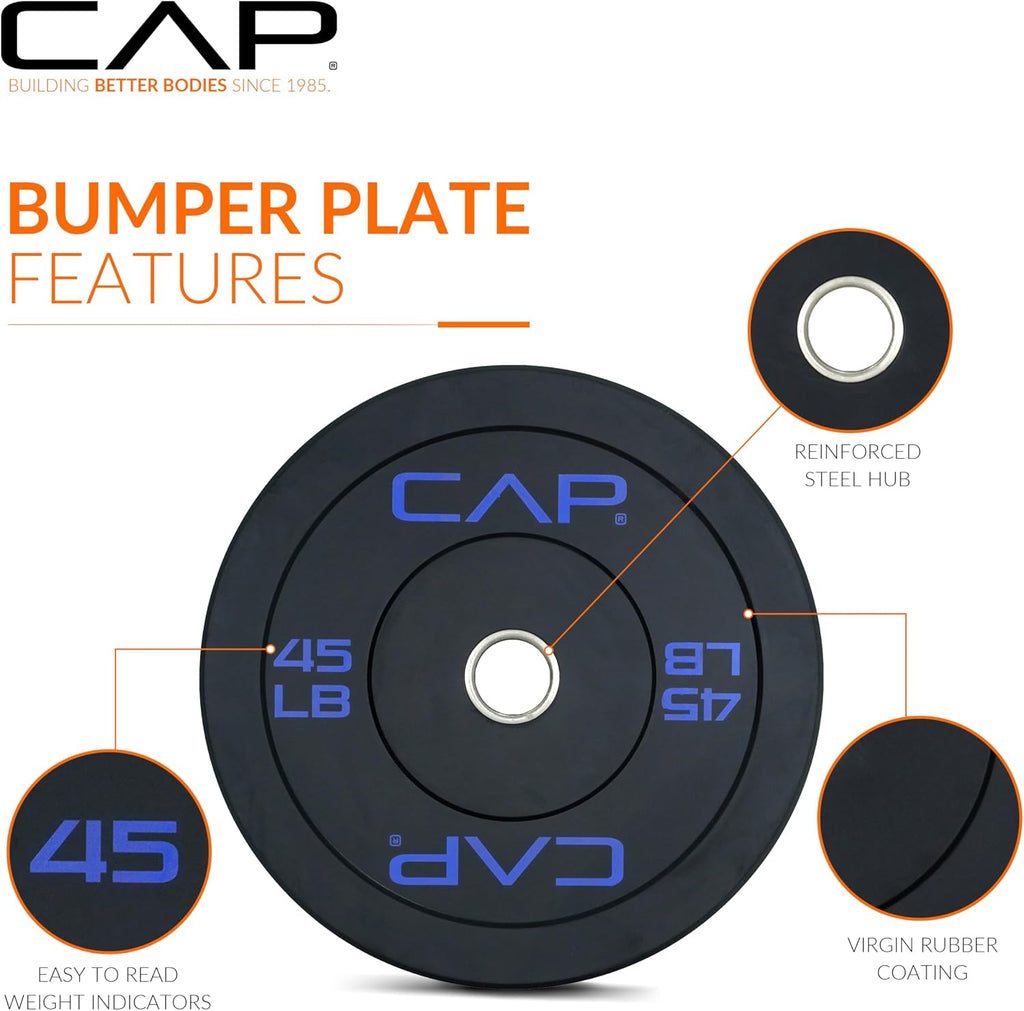 Barbell Rubber Olympic Bumper Plate | Multiple Options/Colors