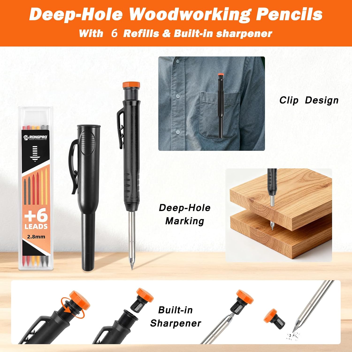 Aluminum Alloy 12in Carpenter Square and 12in Zinc-Alloy Combination Square Set, CNC-Machined with Woodworking