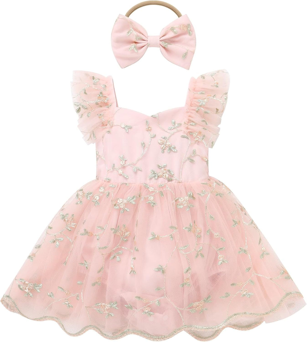 Baby Flower Girl Dress, Lace Romper for Birthday Baptism Dresses