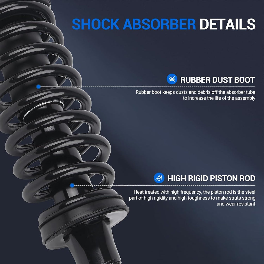Autoround 171341 Front Shock Absorber Kit Fits Chevy Trailblazer 02-09