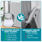90 Degree Dryer Vent Connector Kit, Elbow Kit for 4'' Dryer Duct Vent Hose