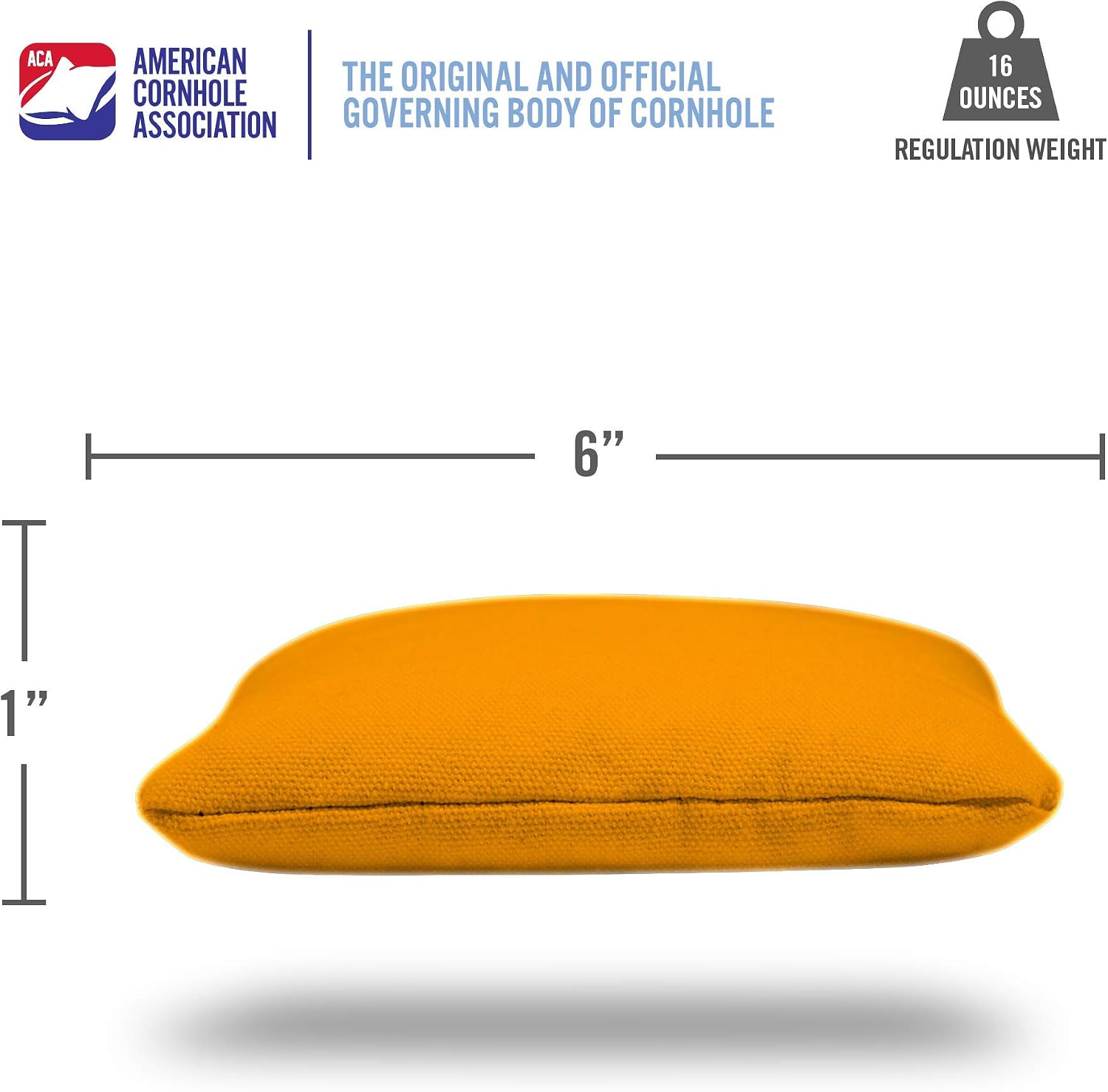 ACA Daily 66x Regulation Cornhole Bags Weather Resistant Resin Filled 6x6 Set of 4