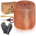 3rd Gen Copper Mesh Rodent Control Kit 5" x 35ft, 100% Premium Copper Wool for Sealing Holes & Water Gaps, Blocks