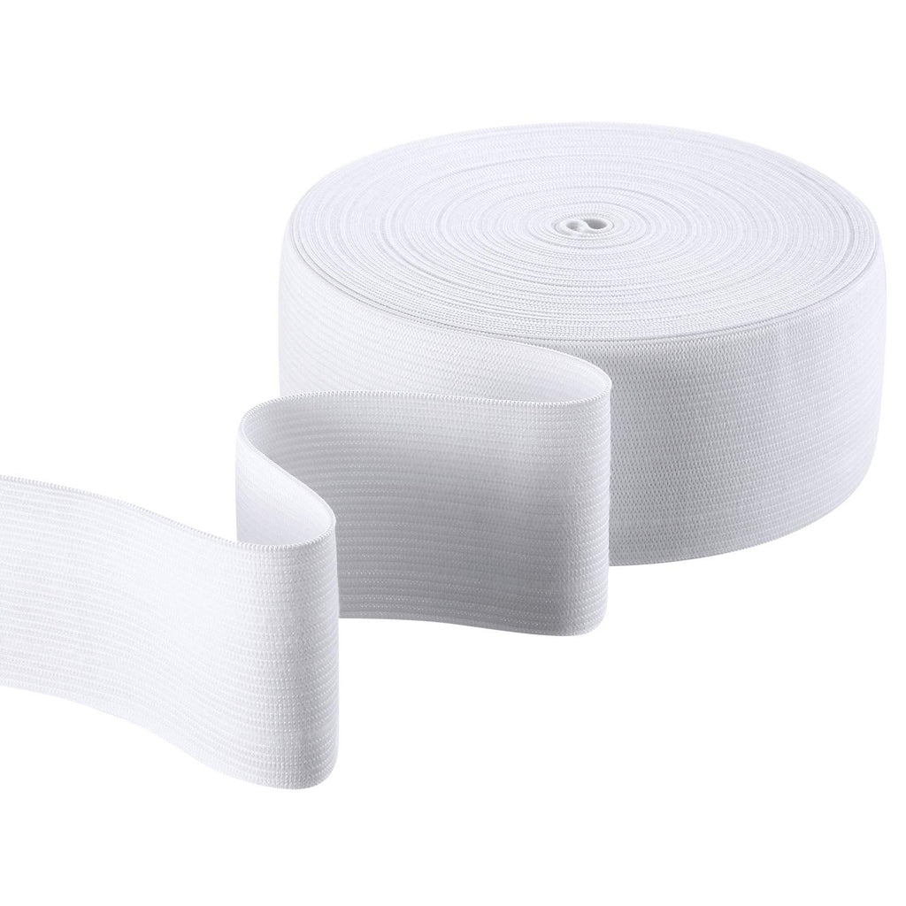 Elastic Spool(2 Inch x 22 Yard,White)