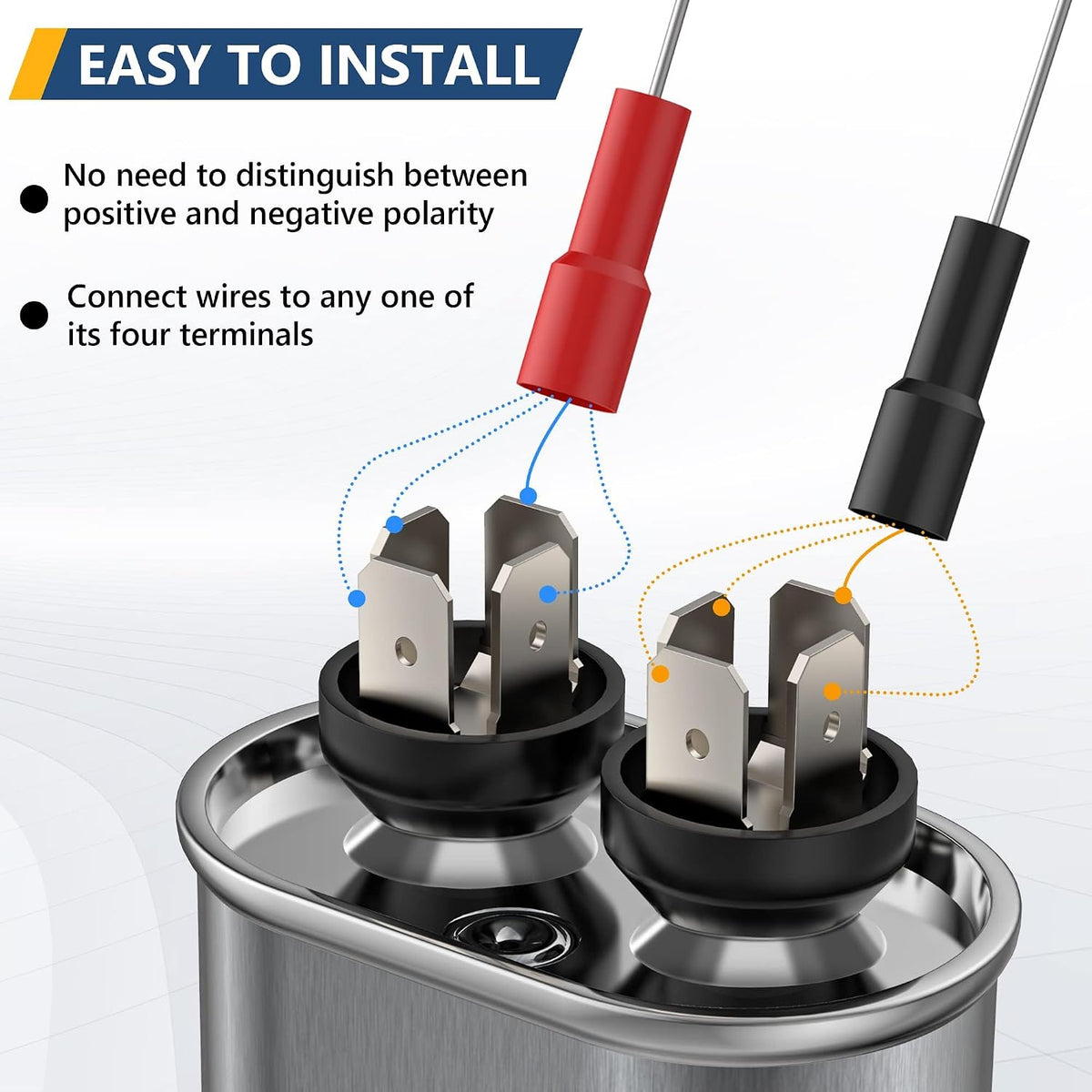 7.5 uF ±6% Capacitor, 7.5 MFD CBB65 Capacitor 370/440V AC for AC Motor Run