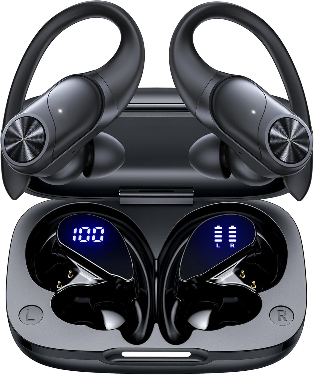 Bluetooth Headphones Wireless Earbuds 80hrs Playtime Wireless Charging Case Digital Display Sports Ear Buds with