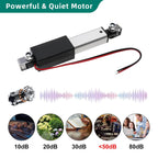 Stroke 125mm 20N 5 Inch Mini Linear Actuator 12V Force 4.5lbs Electric Linear Motion Actuators High Speed 1.2"/sec for Robotics,Home Automation with Mounting Brackets