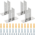 4 Pack Urinal Screen Brackets for 1 Inch Partition Panels