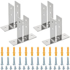 4 Pack Urinal Screen Brackets for 1 Inch Partition Panels