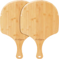 Pizza Peel Set of 2, 14 Inch Natural Bamboo Pizza Paddle – Non-Stick Wooden Pizza Board for Oven, Cutting Board &