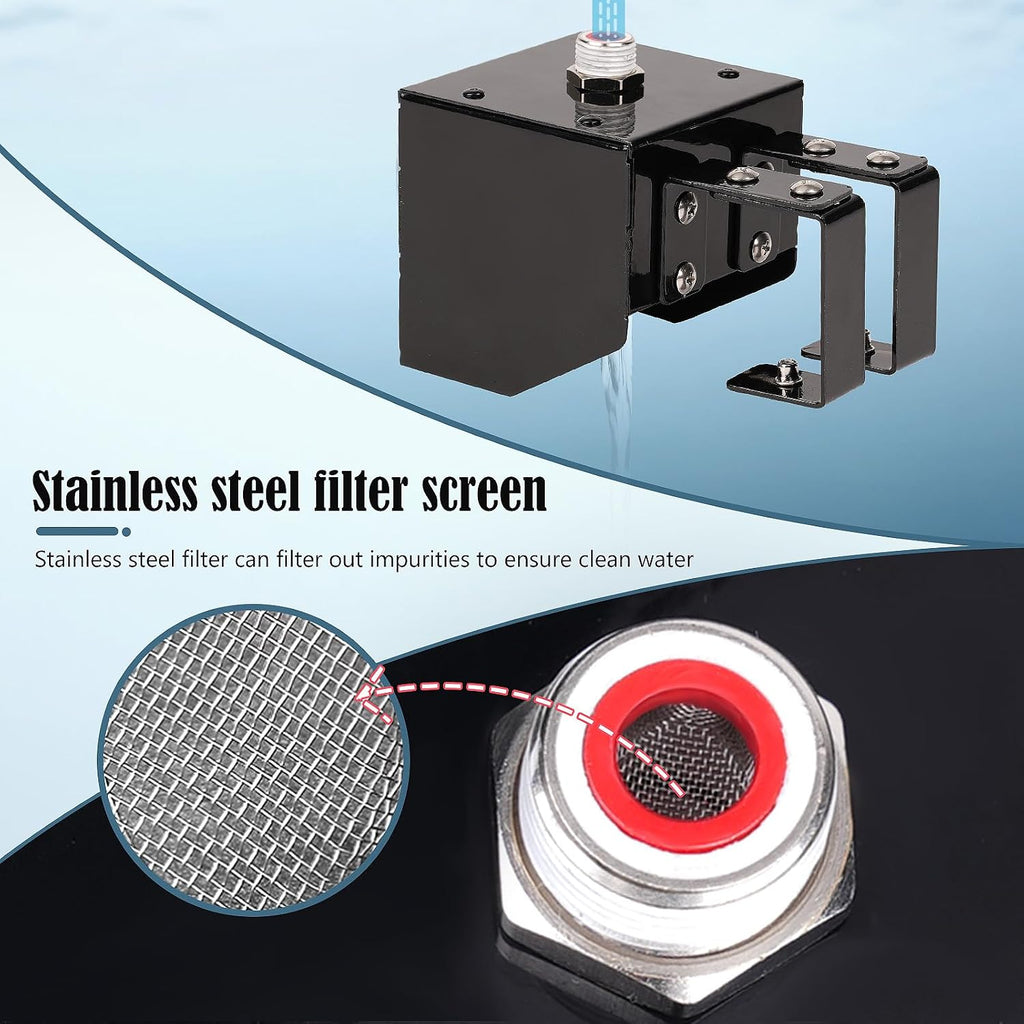 Stock Water Tank Float Valve Stainless Steel Water Trough Float Valve for Ponds, Livestock Waterer, Pool, Reservoir