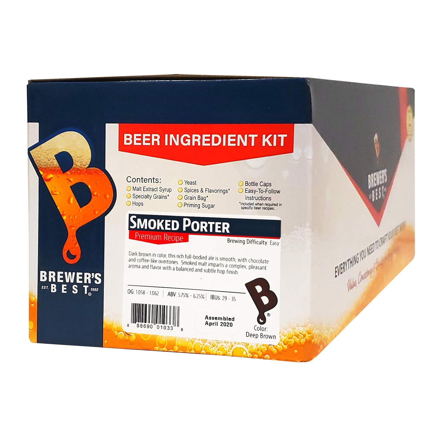 1033 - Home Brew Beer Ingredient Kit (5 gallon), (Smoked Porter) Brown
