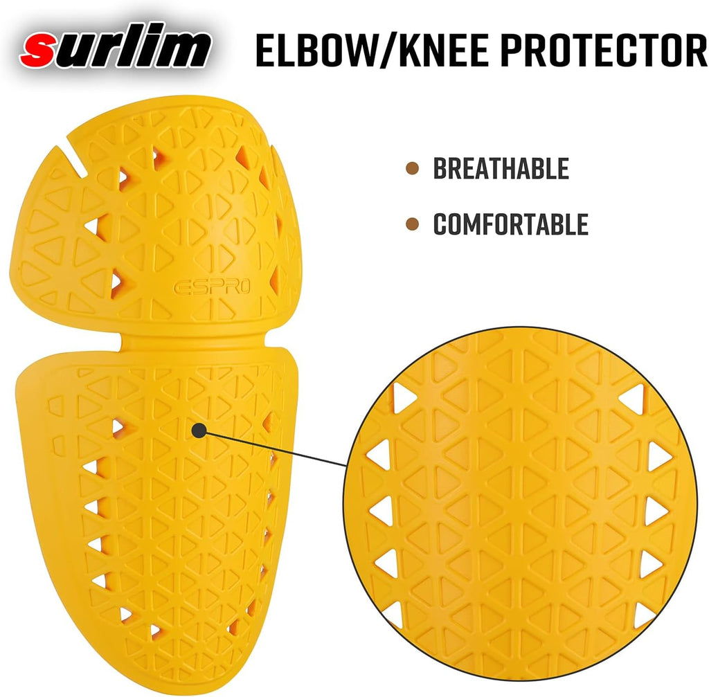 Motorcycle Armor Insert Pads CE Level 2 Motorcycle Protector CE Armor for Motorcycle Jackets Pants (LAS-Elbow/Knee[CE