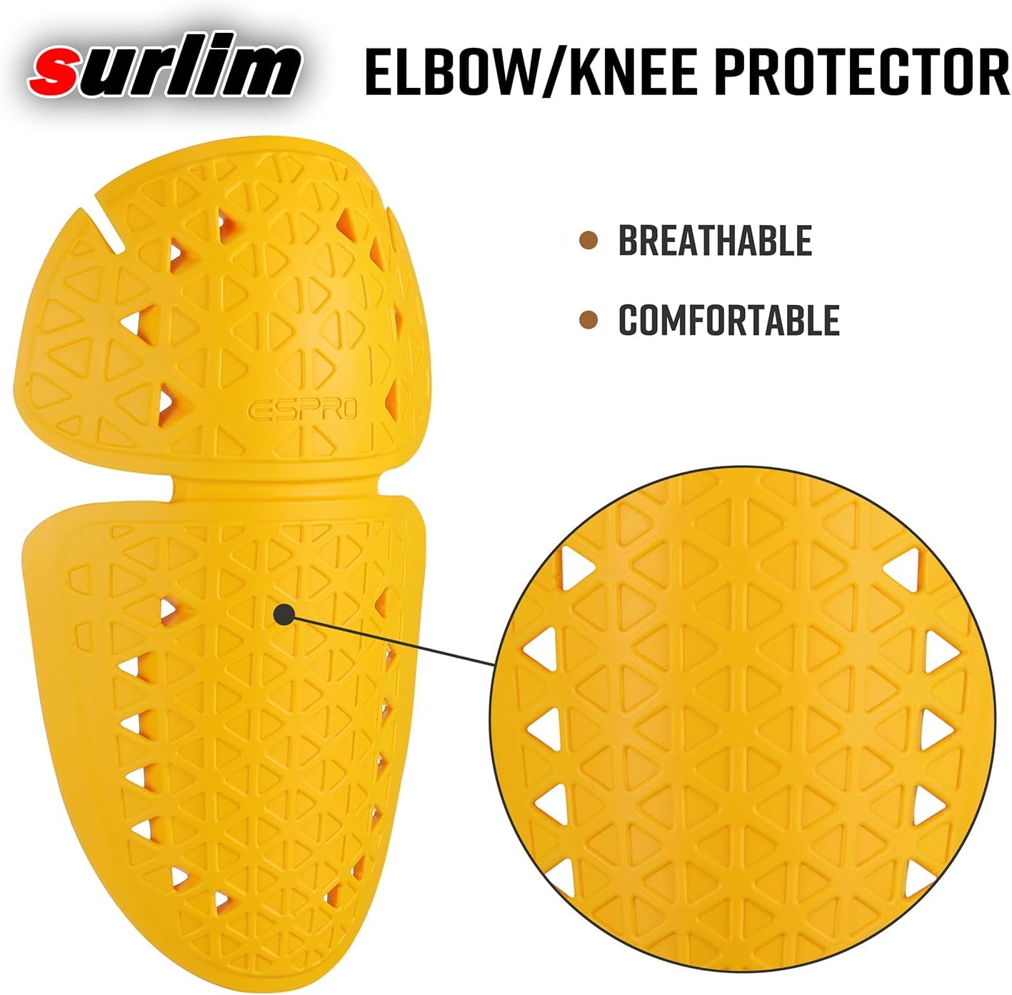 Motorcycle Armor Insert Pads CE Level 2 Motorcycle Protector CE Armor for Motorcycle Jackets Pants (LAS-Elbow/Knee[CE