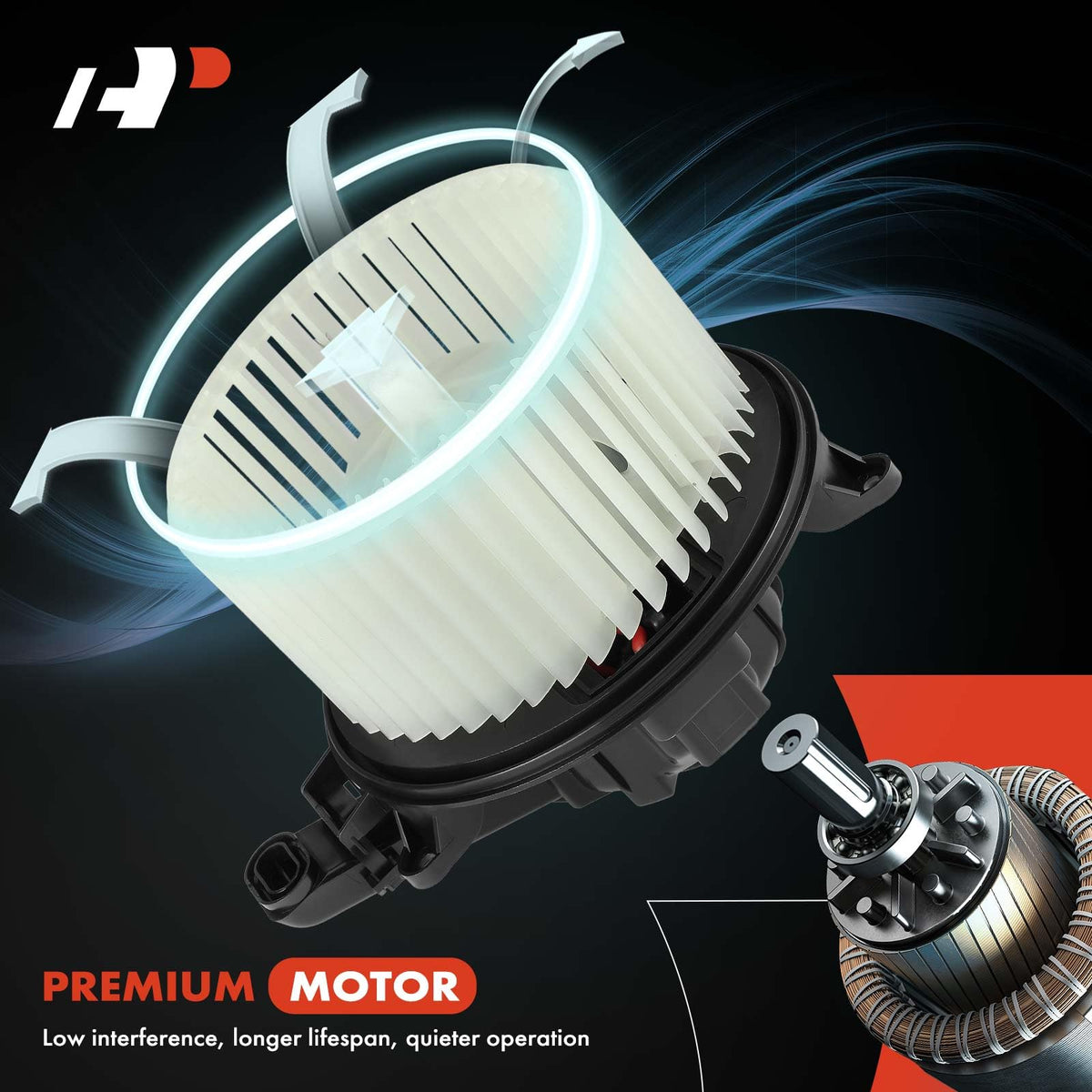 A-Premium Front HVAC Heater Blower Motor with Fan Cage