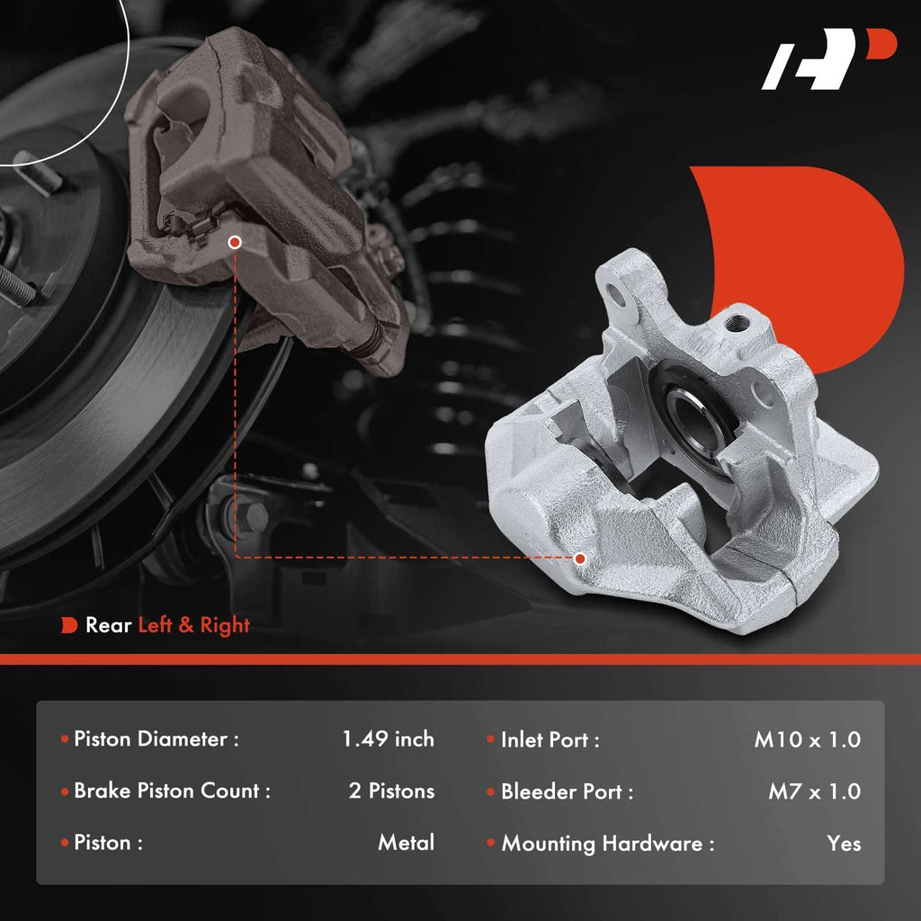 A-Premium Rear Disc Brake Caliper Compatible with Volvo Models