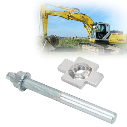 Chaofei Track Tensioner Adjuster Bolt for 1 Ton Mini Excavator Under 18 Class Universal Track Adjuster Rod Compatible with Bobcat Kubota John Deere Compact Excavators (Silver)