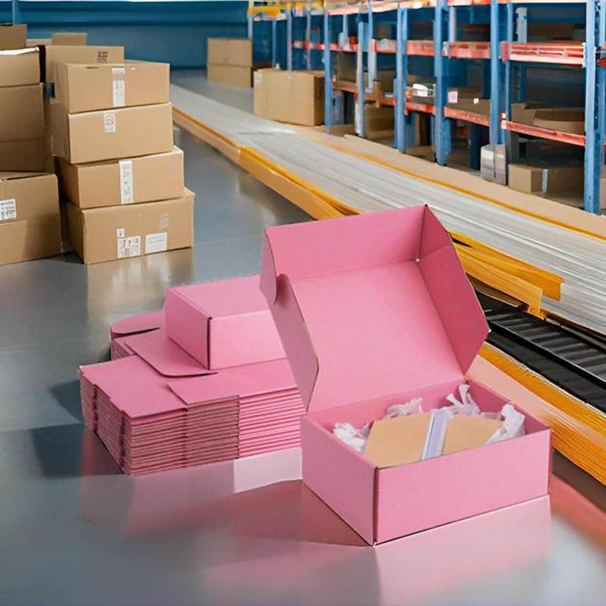 8x6x3 inch Pink Shipping Boxes for Small Business- Set of 25