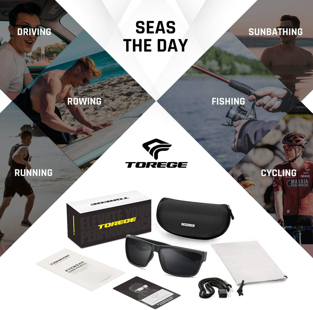 Polarized Sports Sunglasses for Men and Women Cycling Running Golf Fishing Sunglasses TR26