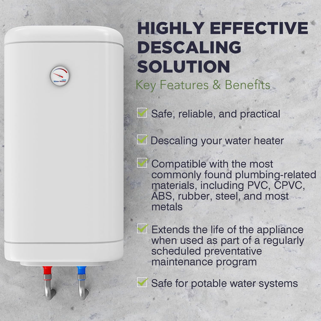 4-Pack Tankless Water Heater Descaler - Removes Limescale