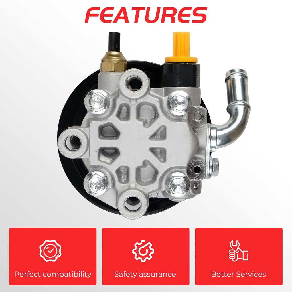 Power Steering Pump 21-5245 Compatible with Toyota Camry 2.4L 2002-2009 & Solara 2.4L 2002-2008 Replaces OE 44310-06071 44310-33150 55-5587 96-5245