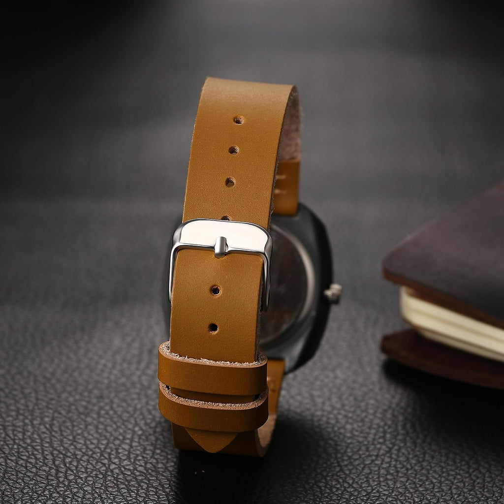 Women's Leather Wrist Watches: Vintage Retro Handmade Butterfly Floral Analog Quartz Arabic Numerals Bracelet Watch