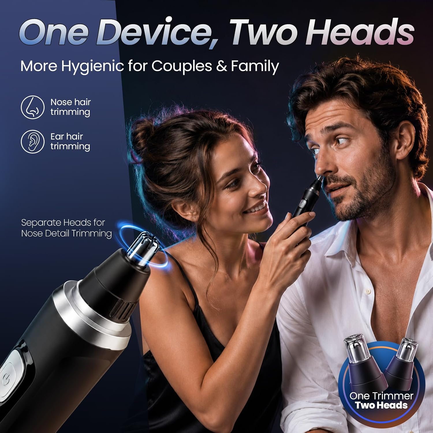 Ear and Nose Hair Trimmer for Men & Women,2026 Painless USB Rechargeable Eyebrow & Facial & Nose Hair Trimmer Clipper