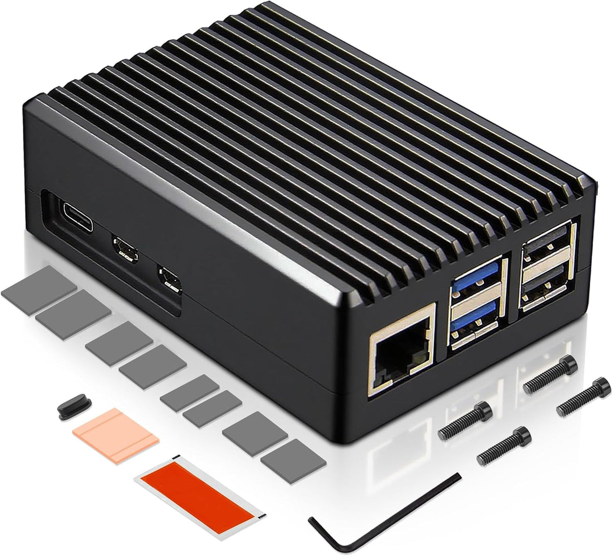 Geekworm P573 Heavy-Duty Passive Cooling Aluminum Case for Raspberry Pi 5