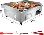 22" Commercial Electric Countertop Griddle Flat Top Grill,Adjustable Temp