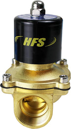 HFS(R) Electric Solenoid Valve Copper Normally Closed for Water Air Gas (12V DC 1IN NPT)