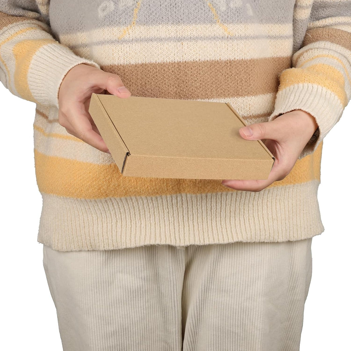 100 Pack 7x5x1 inch Small Shipping Boxes, Brown Mailing Boxes