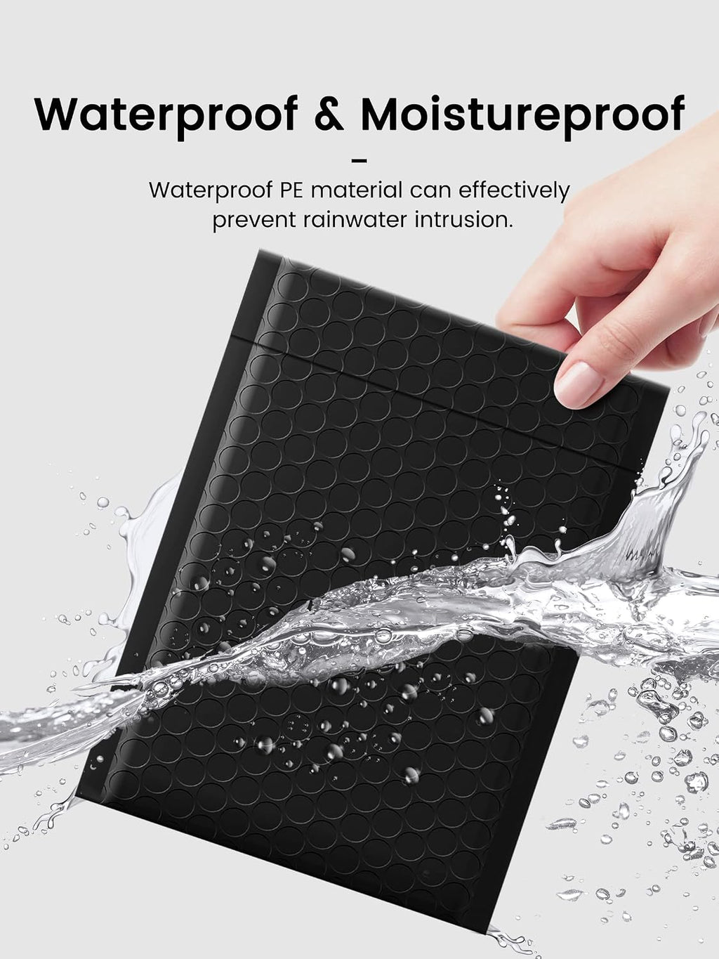 100 Pack Bubble Mailers 6x10 Inches Black Shipping Bags Self Seal