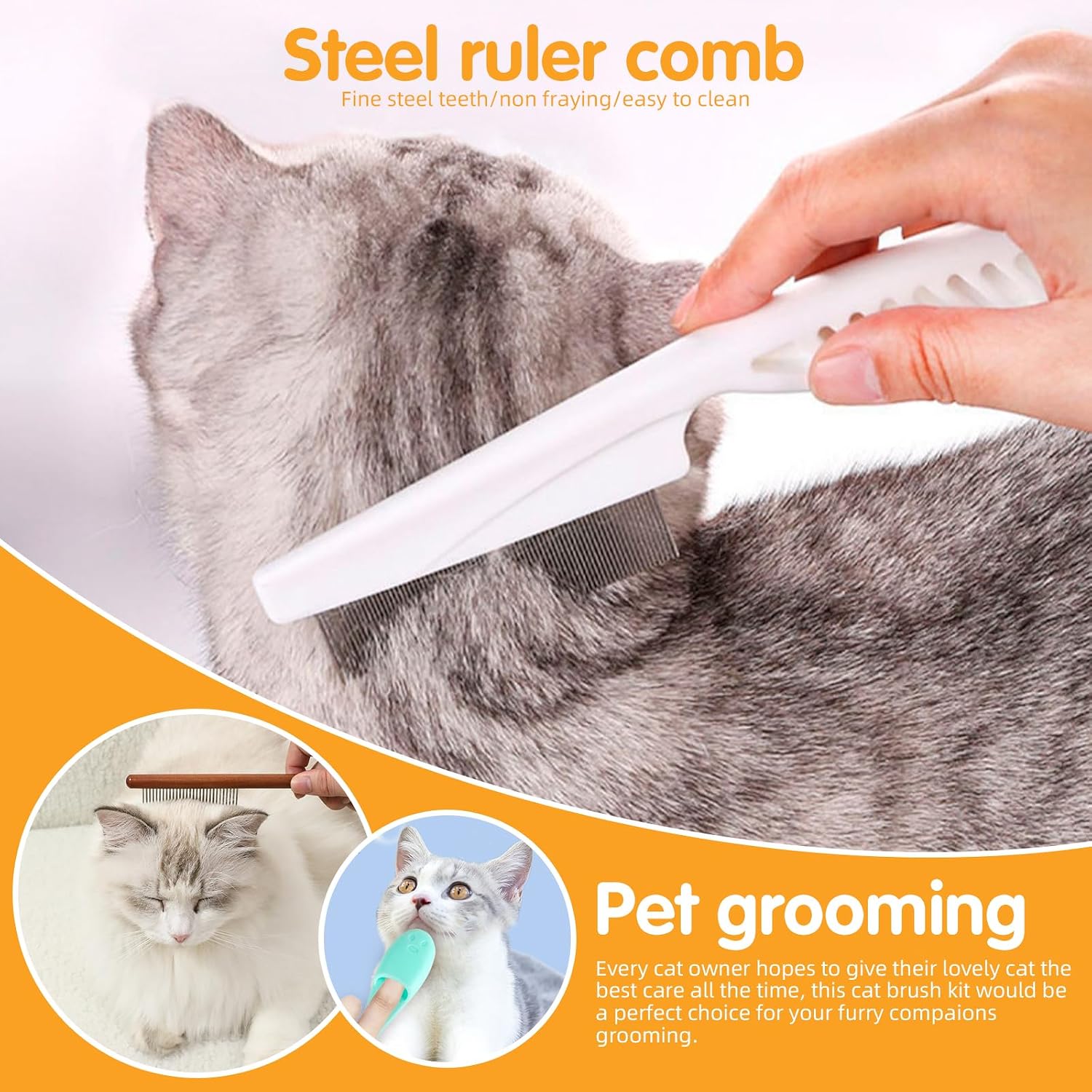 Aglads 12 in 1 Pet Grooming Kit, Dog Grooming Supplies with Self Cleaning Slicker Brush, Dematting Comb, Safety Nail