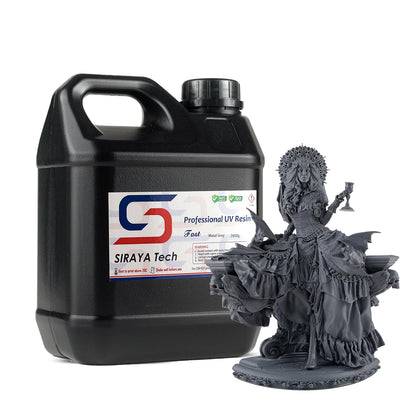 Fast ABS-Like 3D Printer Resin, Non-Brittle, Metal Grey, 2kg | Easy to Print, Non-Brittle, High Precision, Rapid