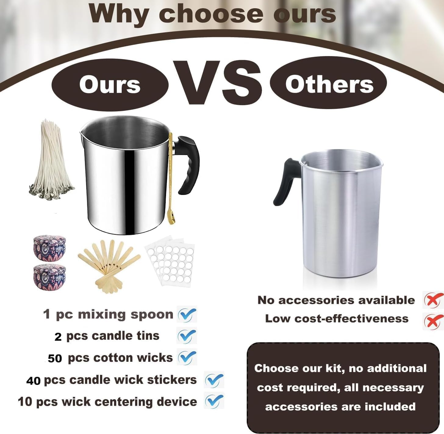Candle Making Pouring Pot, 1300ml Wax Pouring Pot Candle Making Pitcher with Heat-Resistant Handle and Dripless