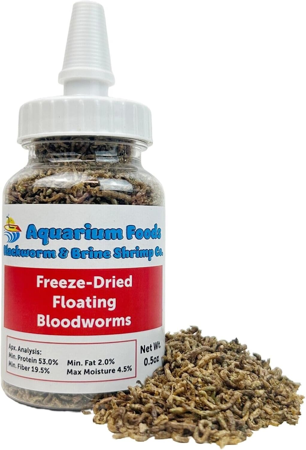 Freeze-Dried Bloodworms, Our Grade A Floating Bloodworms for All Freshwater Fish, Marines Corals, Anemones, Baby Pond