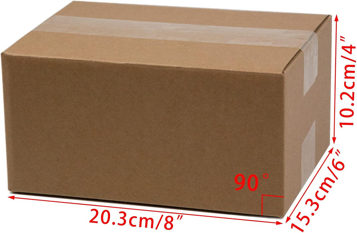 Shipping Boxes 8x6x4 Inches Small Corrugated Cardboard Boxes, 25 Pack