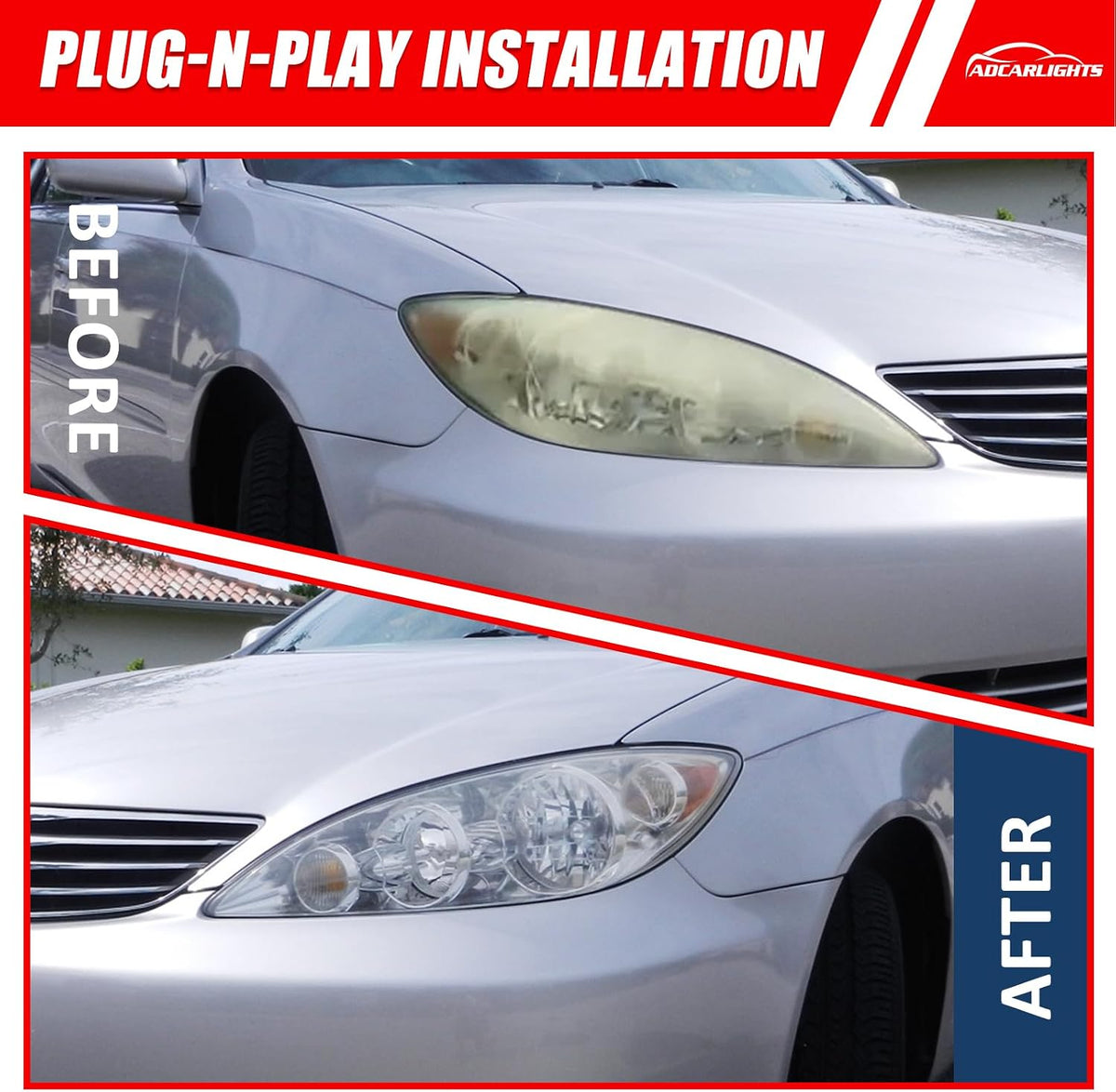 for 2005-2006 Toyota Camry Halogen Headlight W/O Bulbs