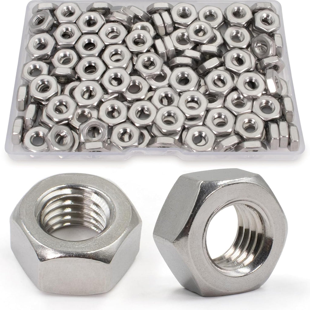 ZQZ #6-32 Hex Nuts,220PCS Stainless Steel Hardware Nut 304 ss Threaded Nut