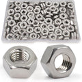 ZQZ #6-32 Hex Nuts,220PCS Stainless Steel Hardware Nut 304 ss Threaded Nut