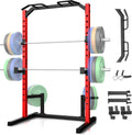 Squat Rack Power Cage for Home Gym | Squat Rack with Pull-up Bar, J-Hooks, More Training Attachment for Home Gym