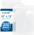 10" X 13" Self-Sealing Cellophane Bags (200 Count) Clear Poly Packaging