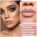 Matte Nude Lipstick, Waterproof Long Lasting for Women, 02 Nude